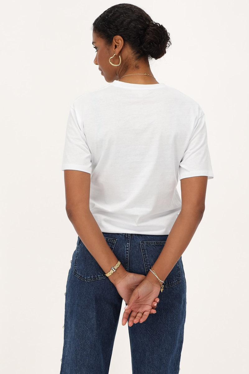 White t-shirt with black histoire d'amour | My Jewellery