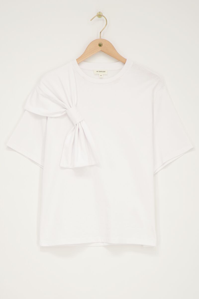 White t-shirt with bow | My Jewellery