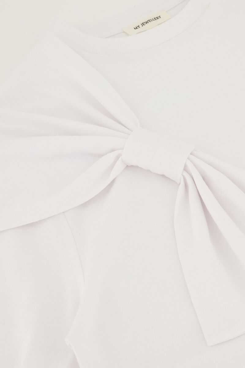 White t-shirt with bow | My Jewellery