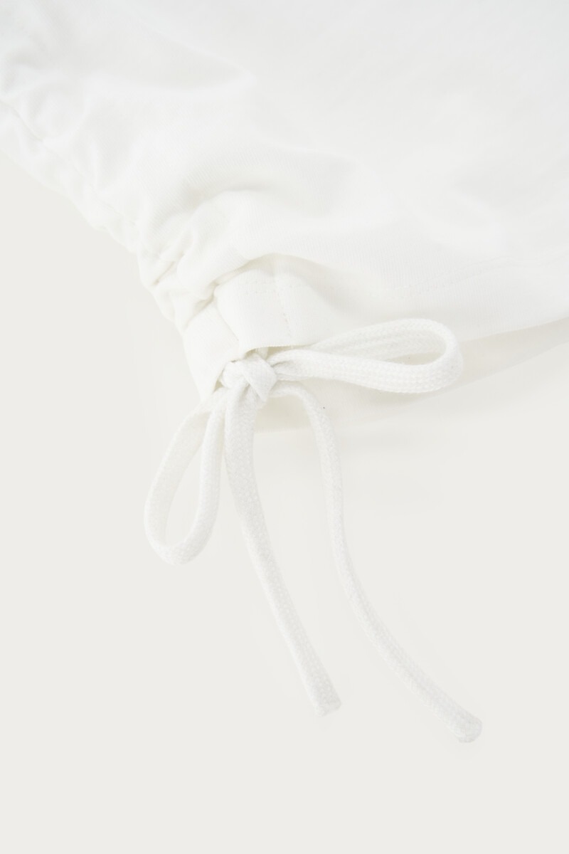 White T-shirt with drawstrings | My Jewellery