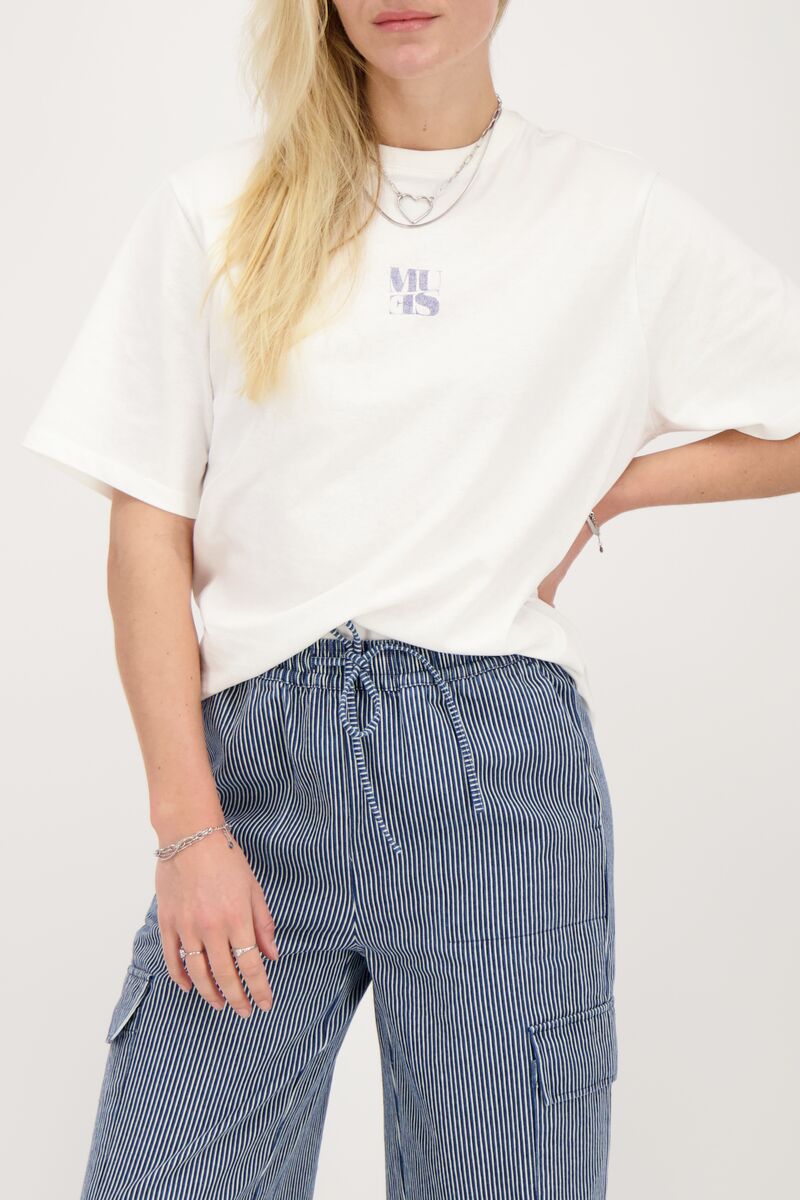 White t-shirt with purple Muse | My Jewellery