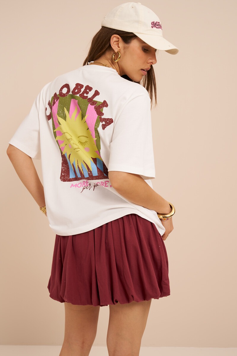 White T-shirt with sun ''Ciao bella'' | My Jewellery