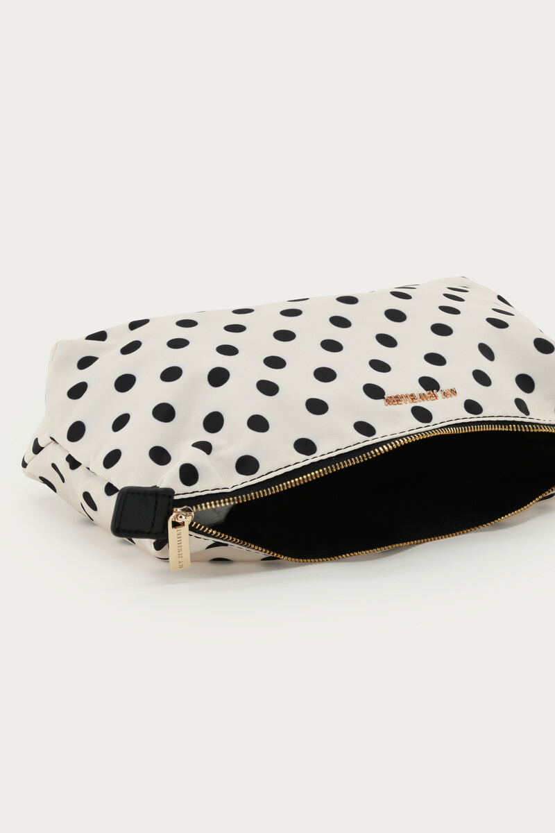 White toiletry bag set with polka dot | My Jewellery