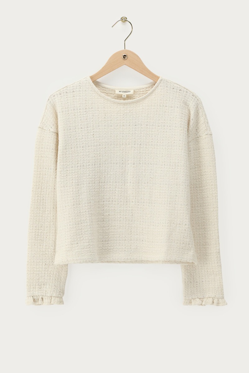 White top with ajour and ruffles | My Jewellery