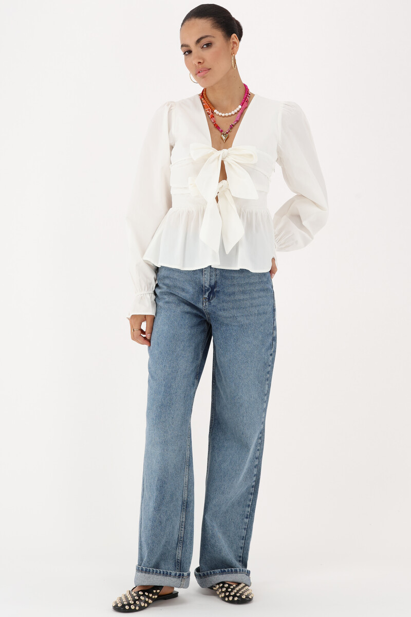 White top with bows & peplum | My Jewellery