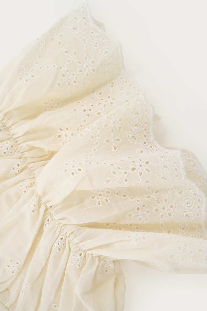 Tee with Broderie Anglaise Sleeves | My Jewellery