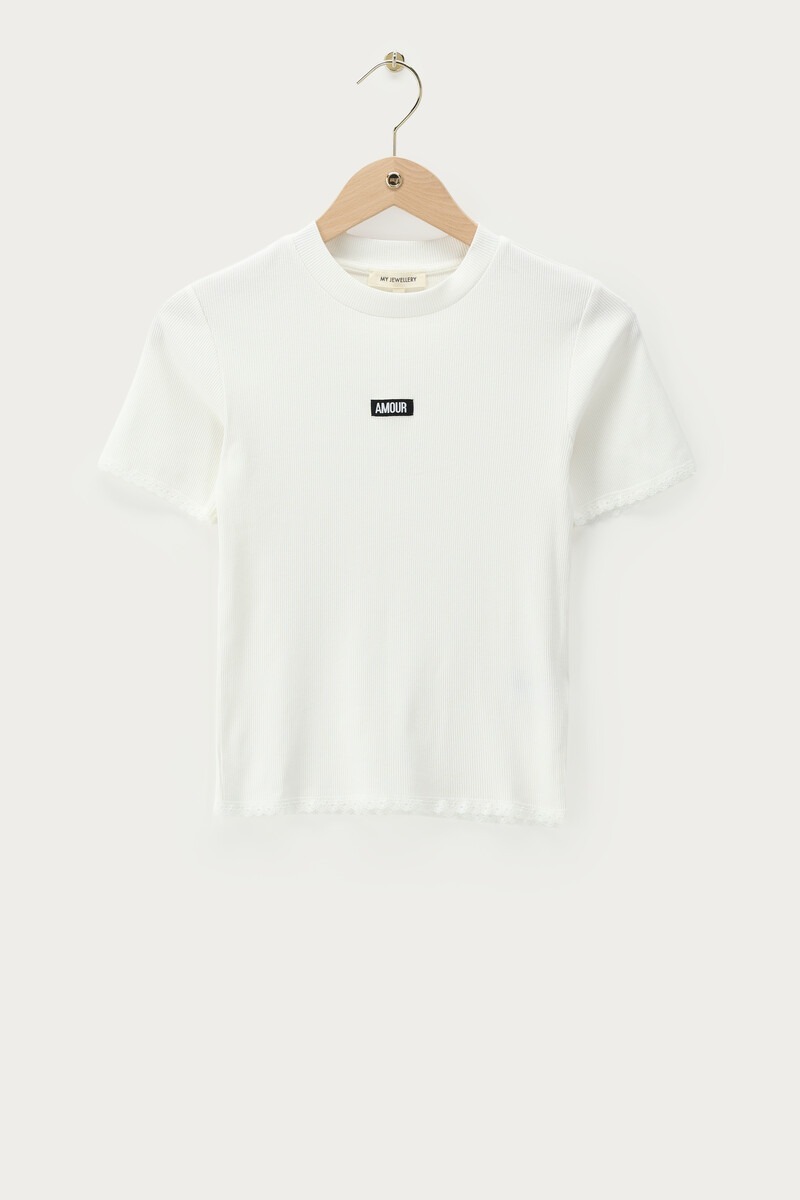 White top with lace details ''Amour'' | My Jewellery