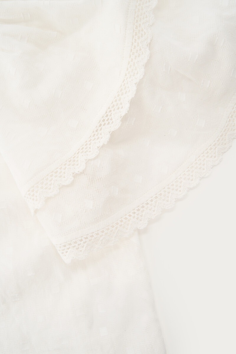 White top with short sleeves and double ruffles | My Jewellery