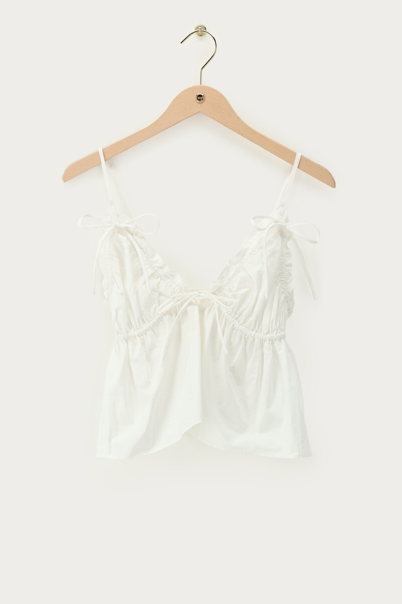 White top with spaghetti straps and bows | My Jewellery