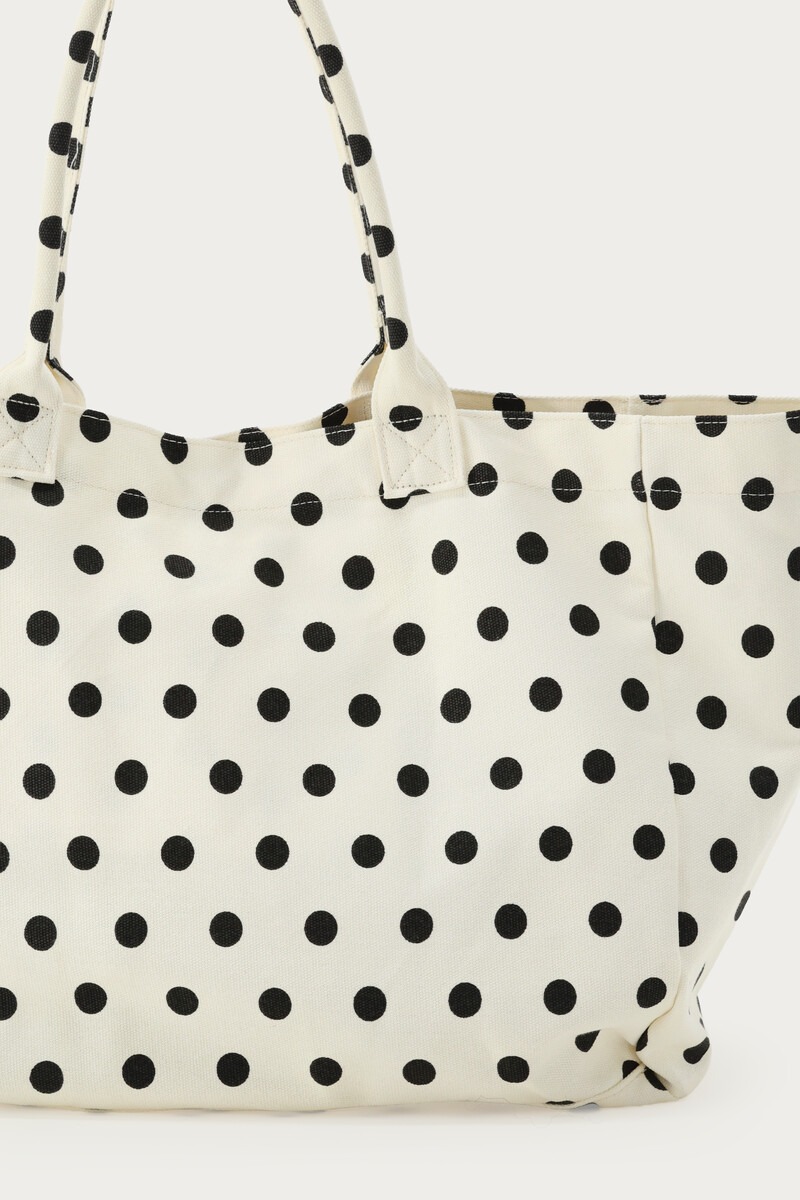 White tote bag with polka dot | My Jewellery