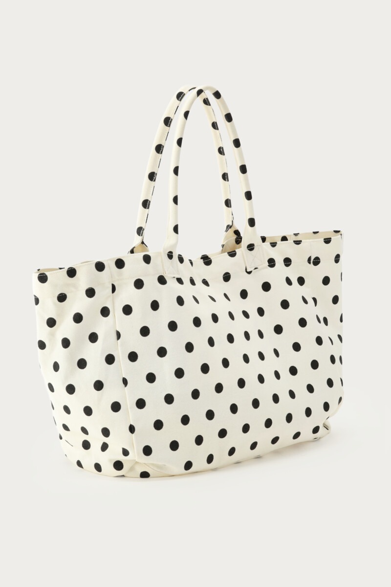White tote bag with polka dot | My Jewellery