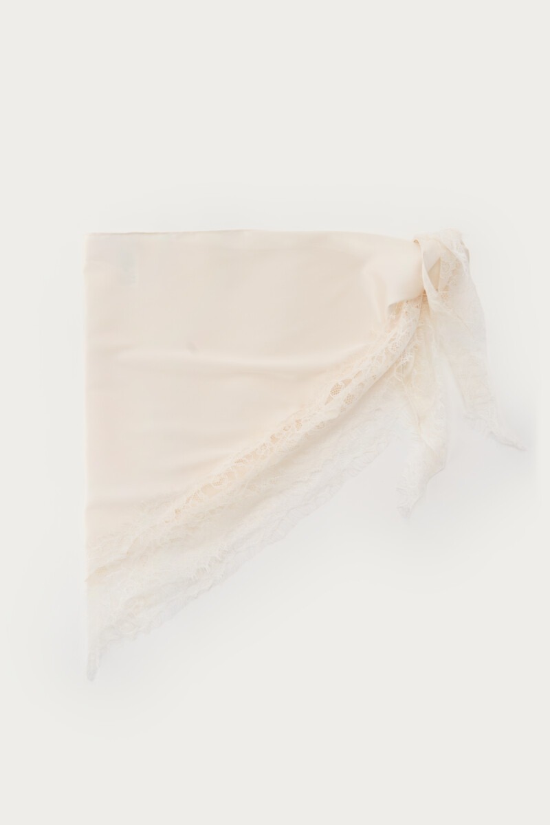 White wrap scarf in satin look | My Jewellery