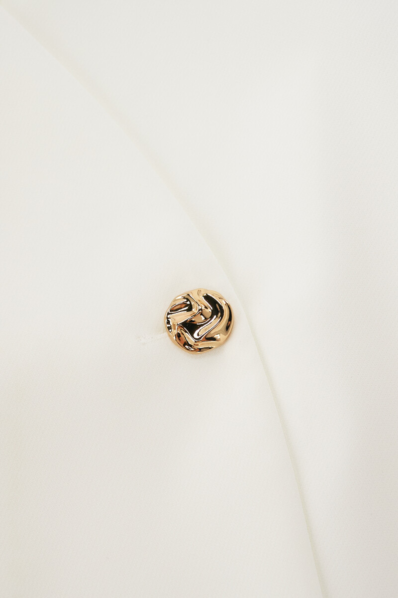 White top with overlap and long puff sleeves | My Jewellery