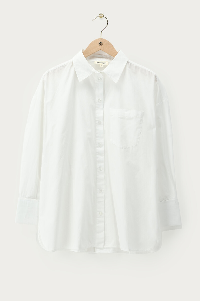 Weiße Oversize-Basic-Bluse | My Jewellery