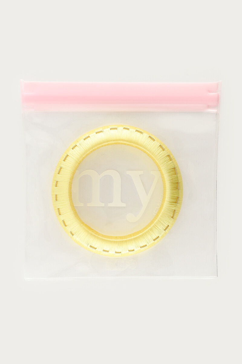 Yellow bangle of yarn | My Jewellery