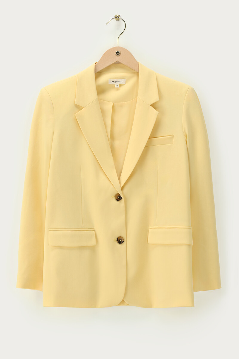 Yellow basic oversized blazer | My Jewellery