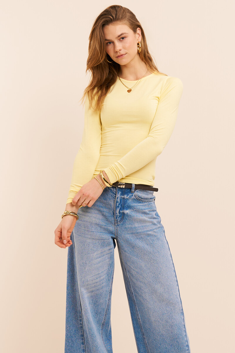 Yellow basic top with long sleeves | My Jewellery