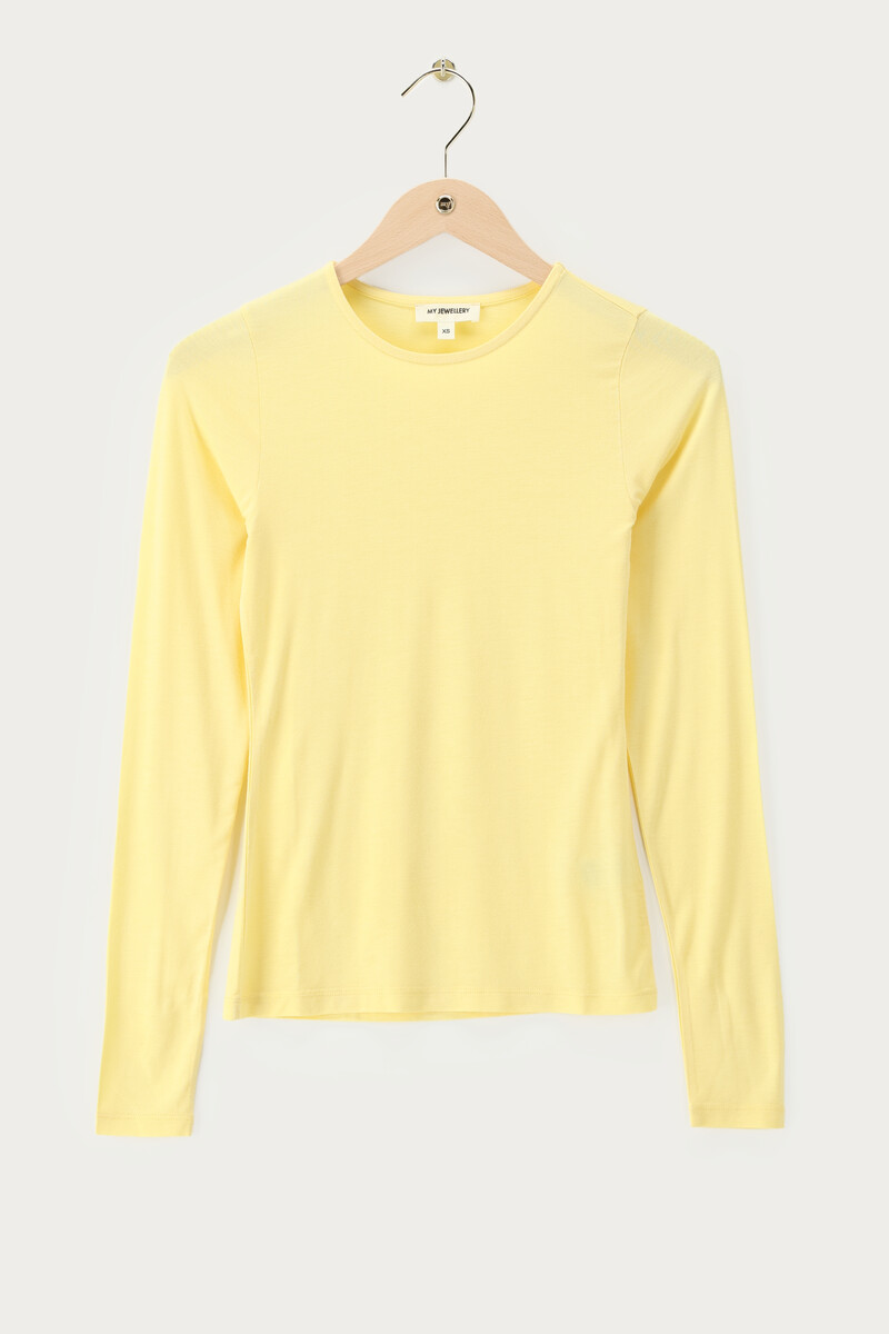 Yellow basic top with long sleeves | My Jewellery