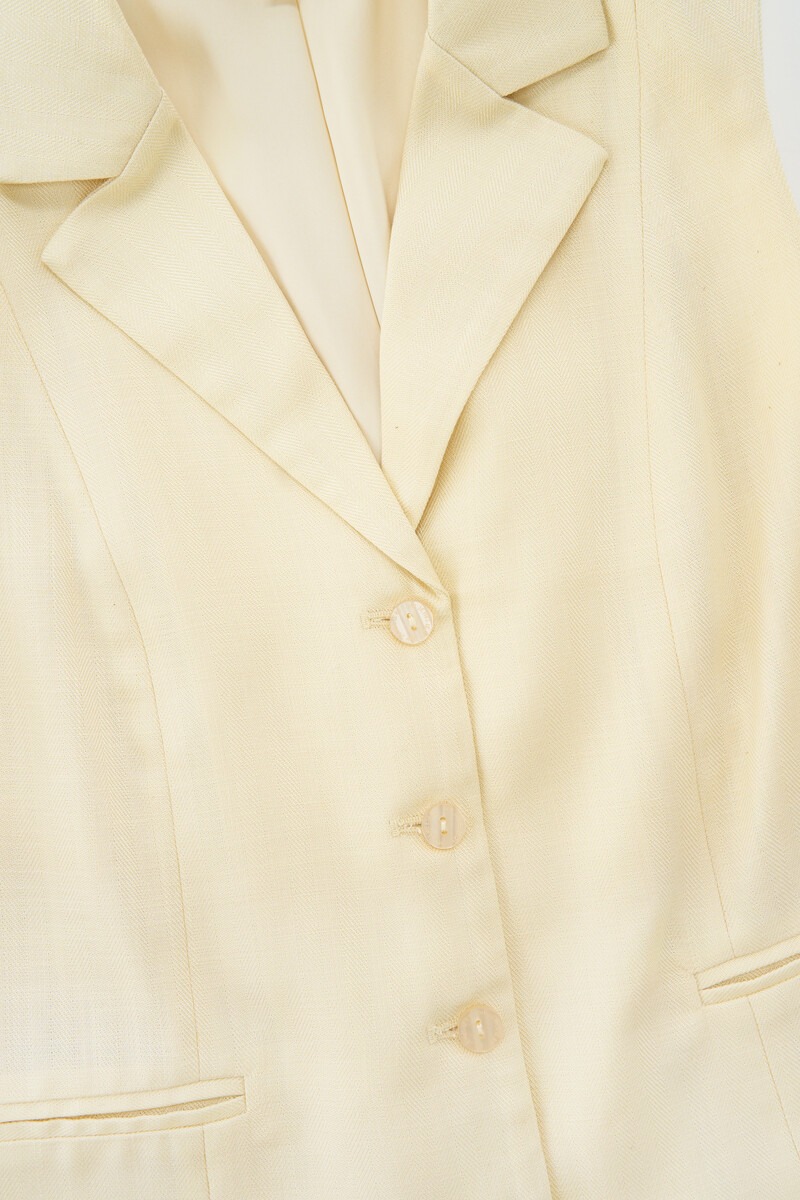 Yellow gilet with buttons | My Jewellery