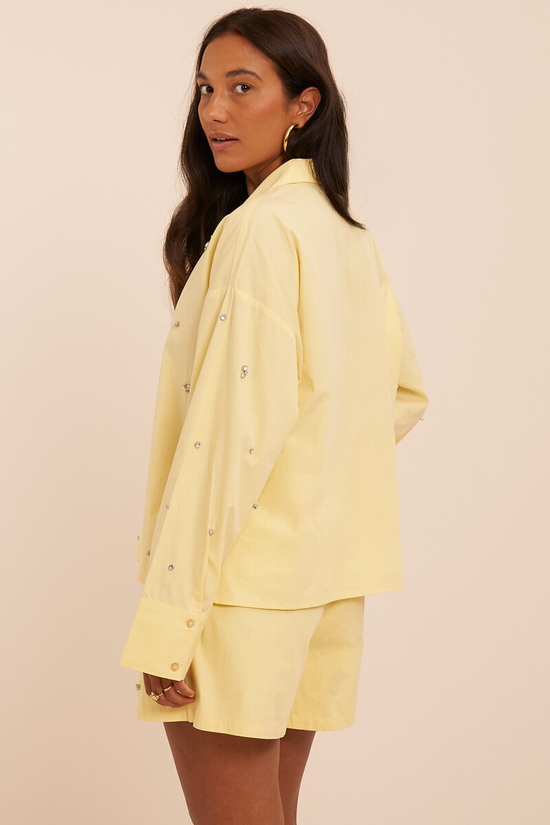 Yellow blouse with rhinestones | My Jewellery