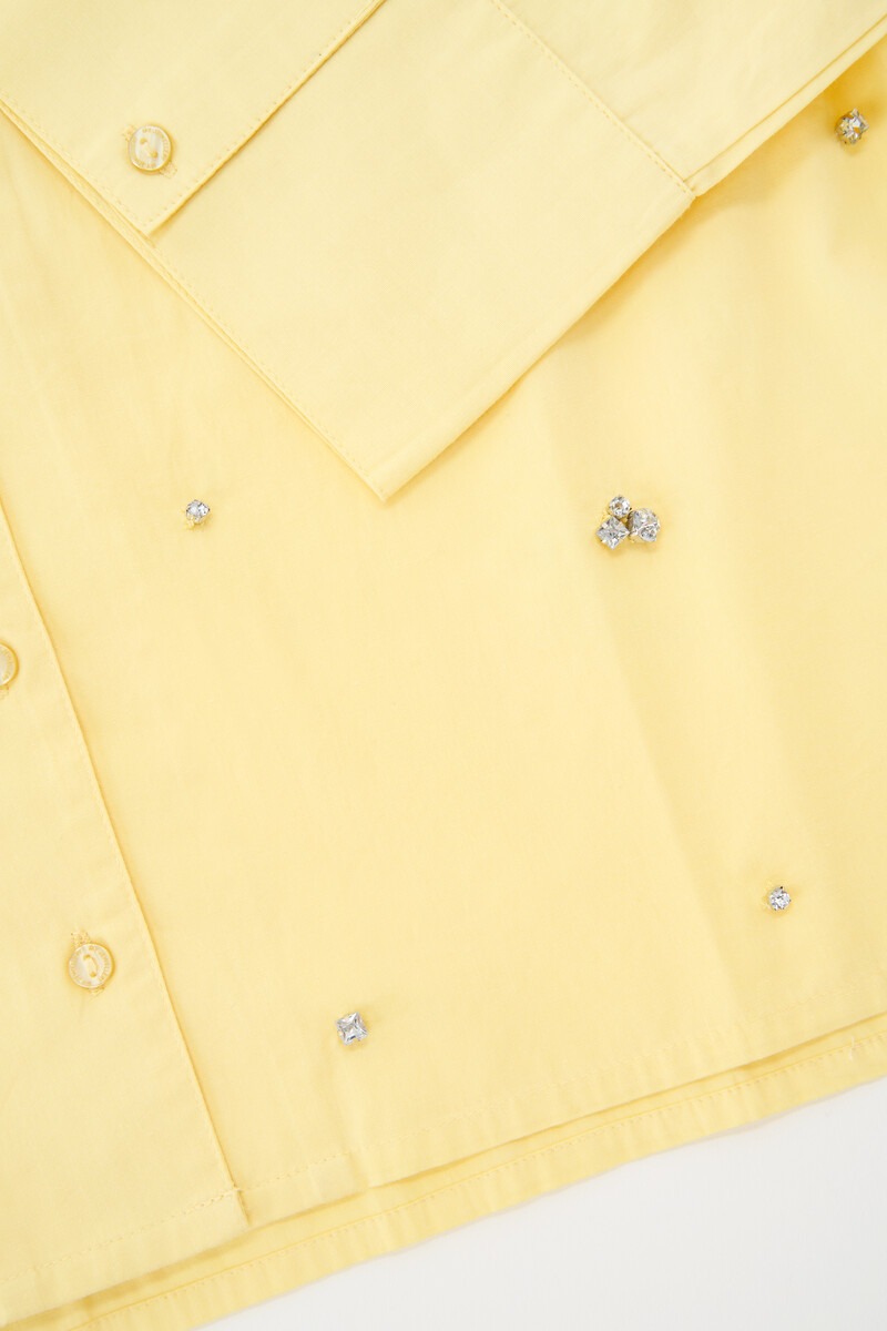 Yellow blouse with rhinestones | My Jewellery