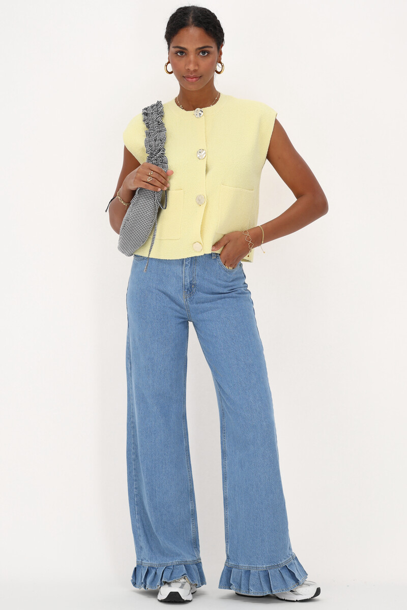 Yellow bouclé gilet | My Jewellery