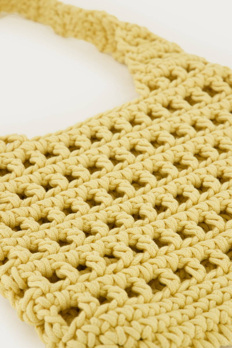 Yellow knitted shoulder bag | My Jewellery