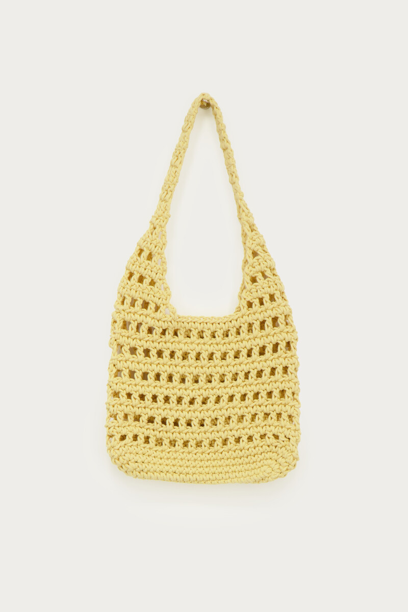 Yellow knitted shoulder bag | My Jewellery