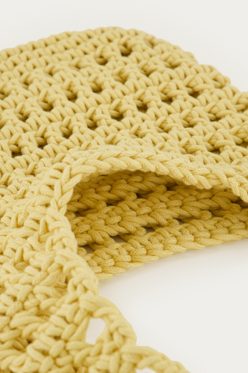 Yellow knitted shoulder bag | My Jewellery