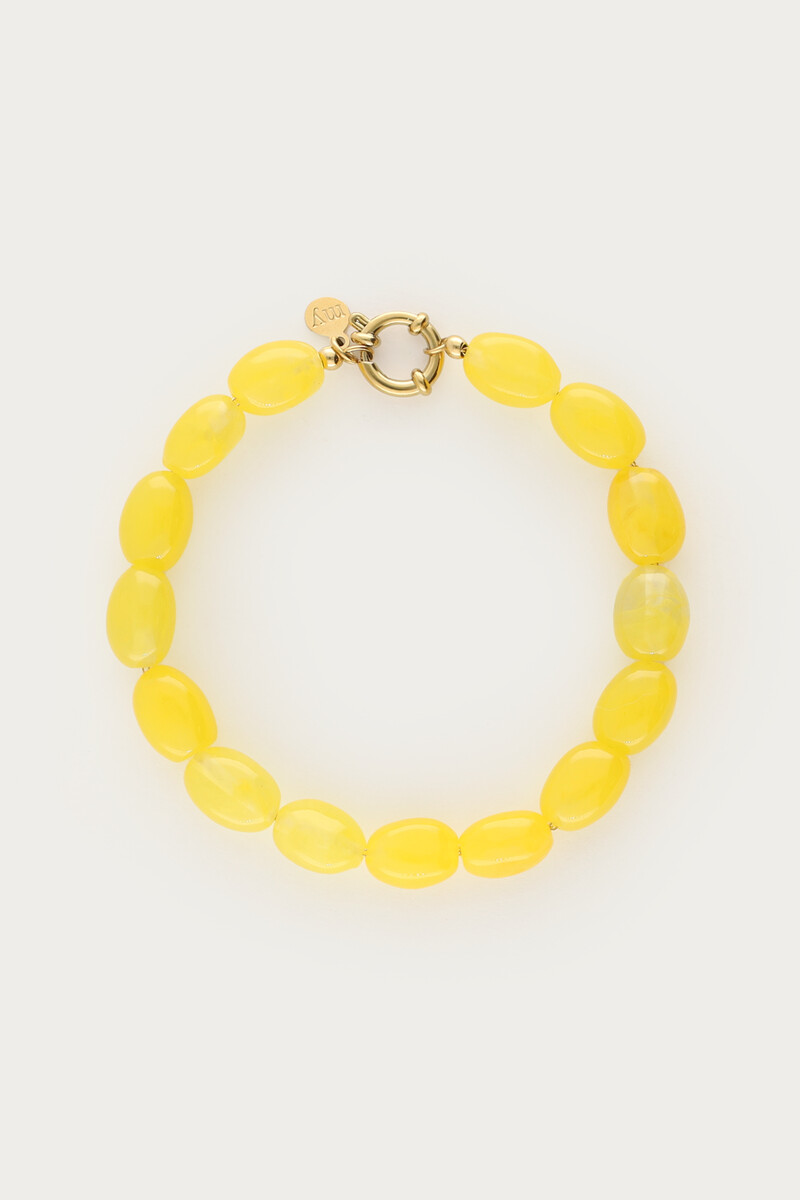 Yellow minimalist beaded bracelet | My Jewellery