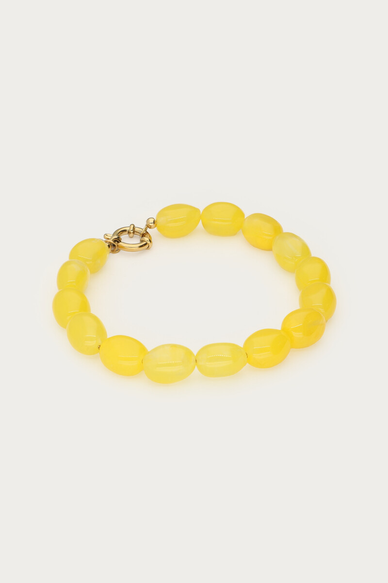 Yellow minimalist beaded bracelet | My Jewellery
