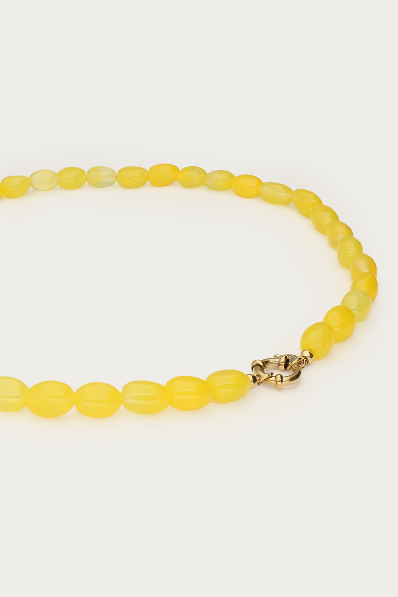 Yellow minimalist beaded necklace | My Jewellery
