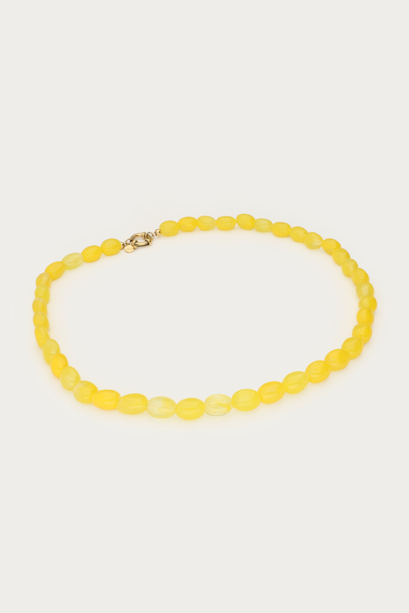 Yellow minimalist beaded necklace | My Jewellery