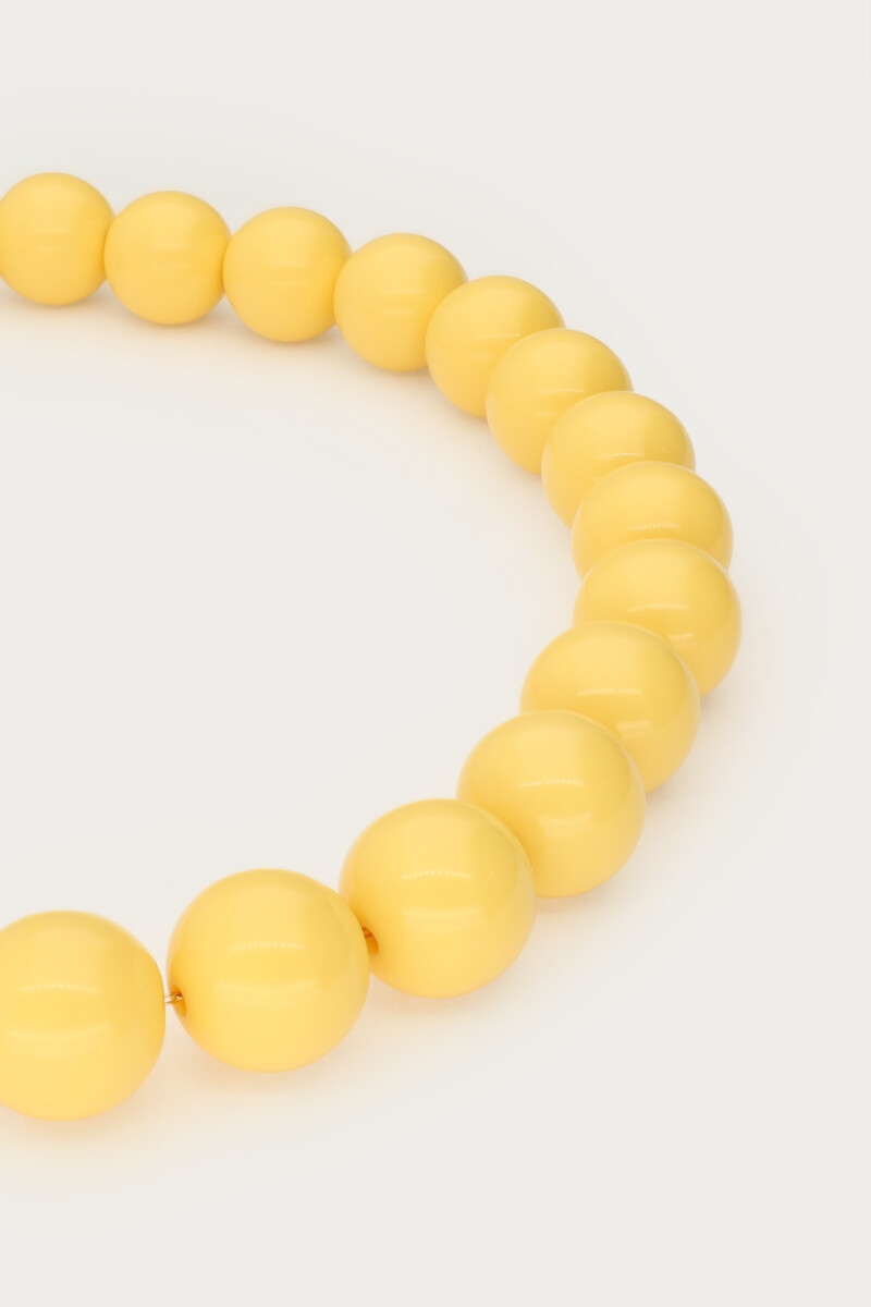 Yellow necklace with coarse beads | My Jewellery