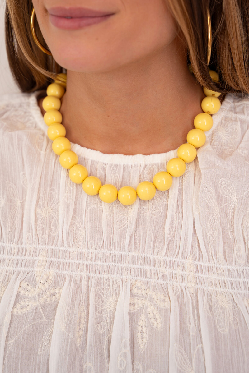 Yellow necklace with chunky beads | My Jewellery