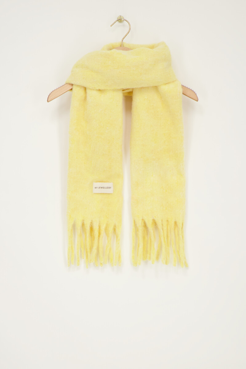 Yellow scarf with fringing | My Jewellery