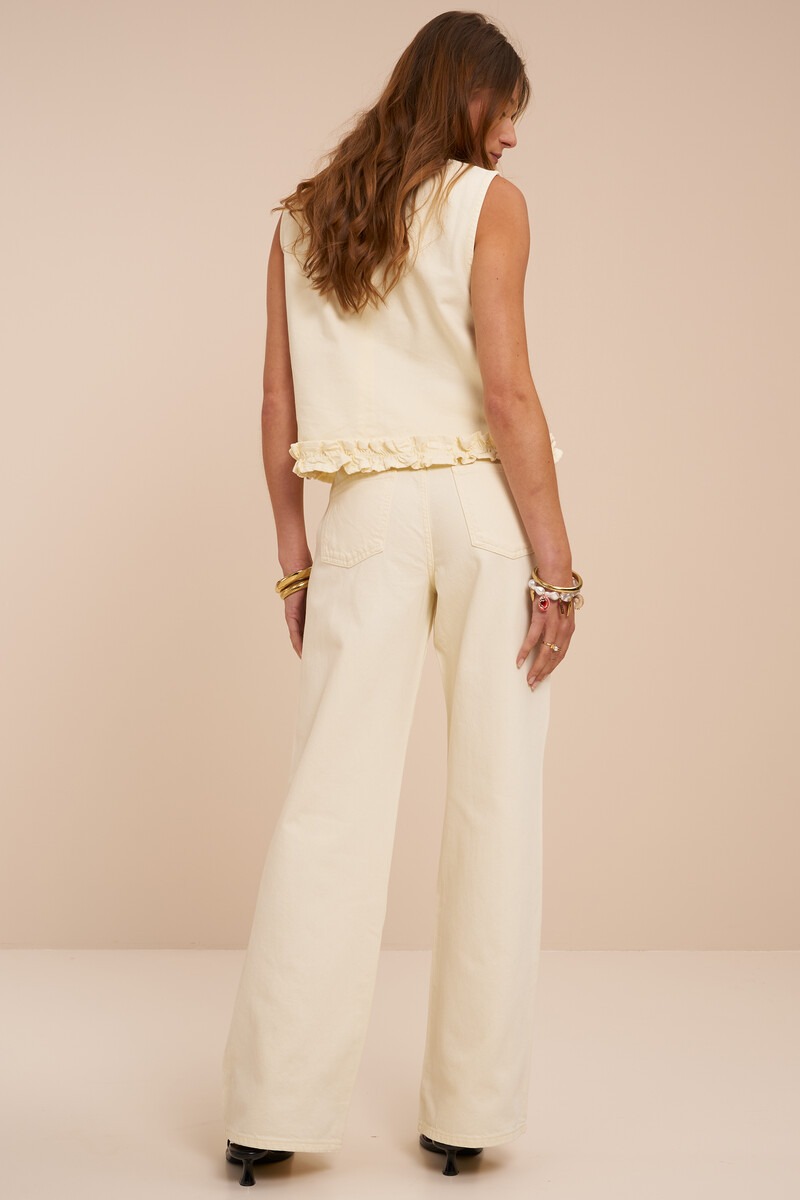 Yellow wide leg jeans | My Jewellery