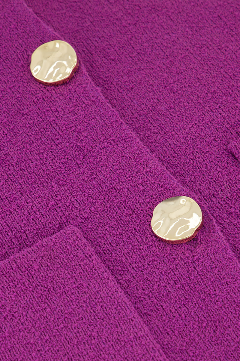 Purple bouclé vest | My Jewellery