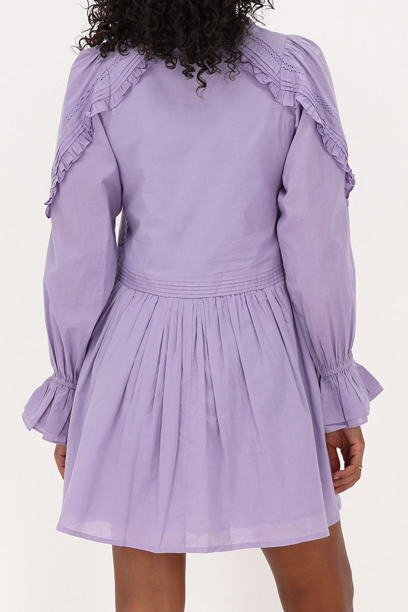 Purple dress with pintuck & bows | My Jewellery