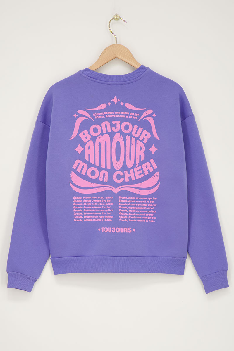 Sweat "Bonjour amour mon chéri"| - My jewellery - Modalova