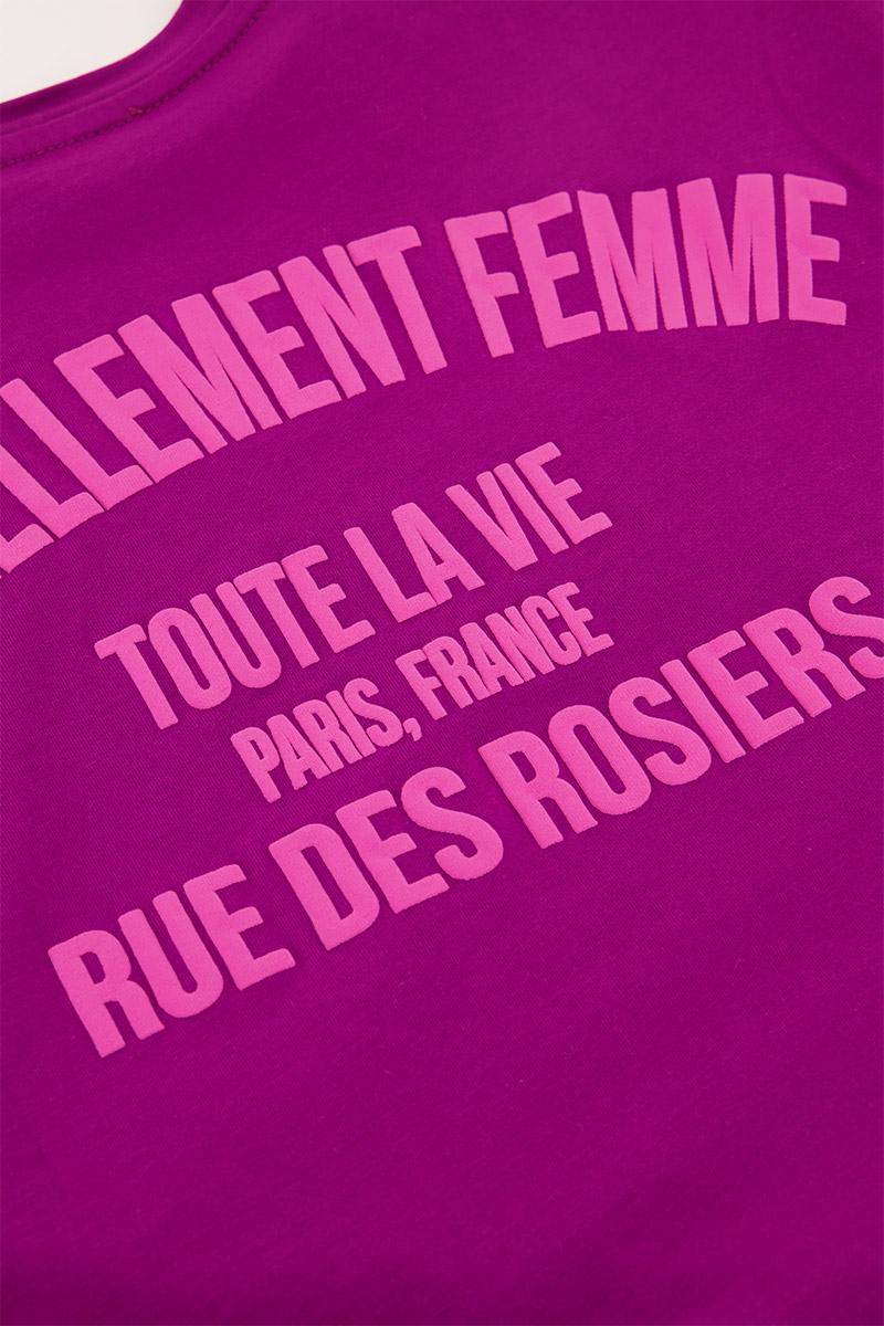 Purple T-shirt "Eternellement femme" | My Jewellery