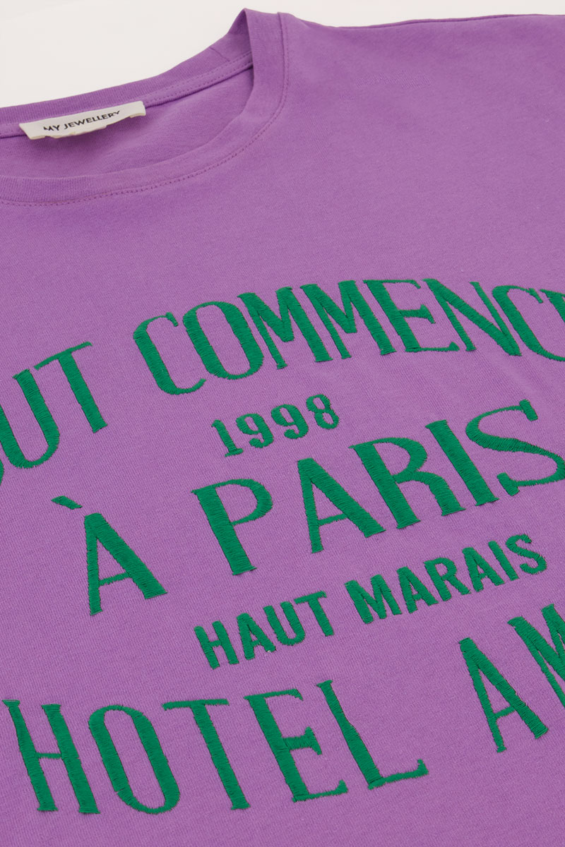 Lilac T-shirt "Hotel Amour" | My Jewellery