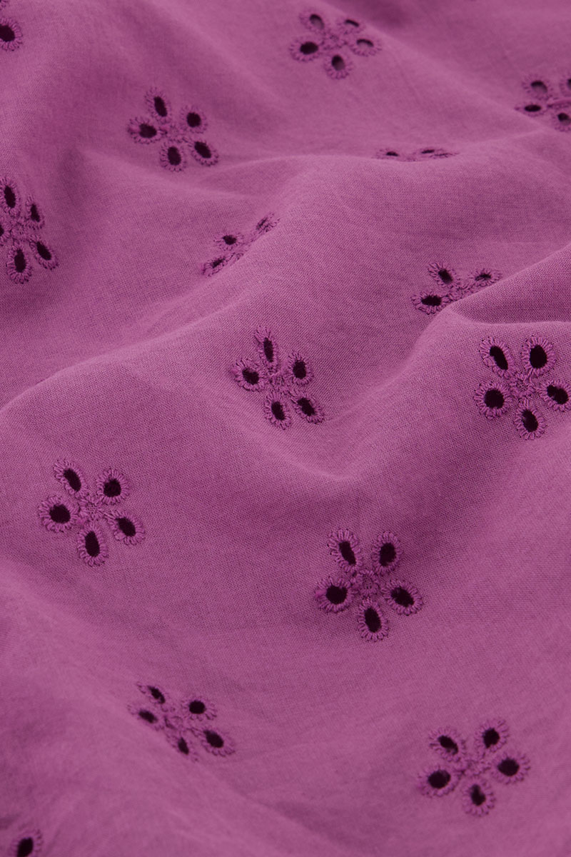 Purple skort with floral embroidery | My Jewellery