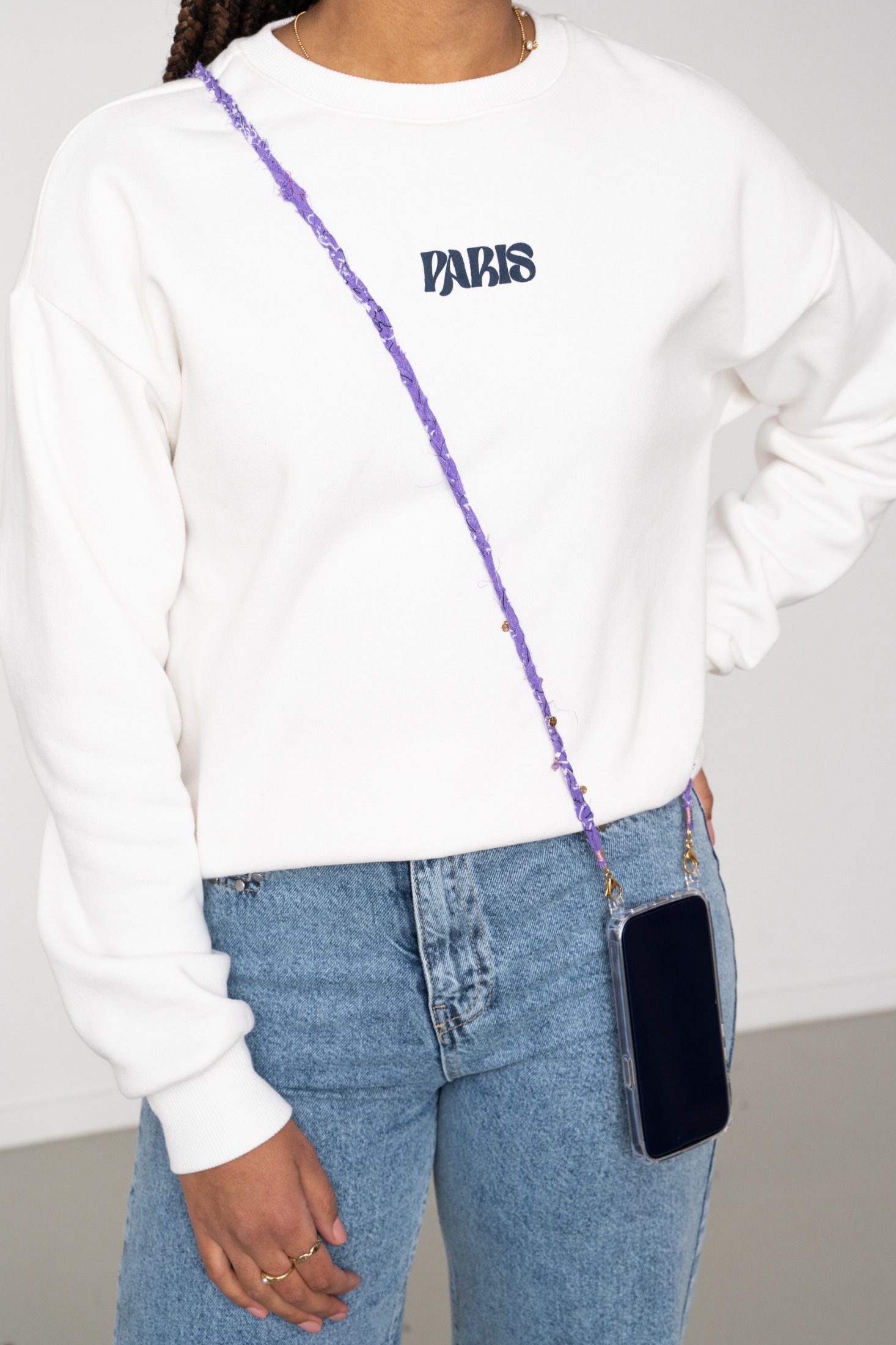 Purple bandana phone cord | My Jewellery