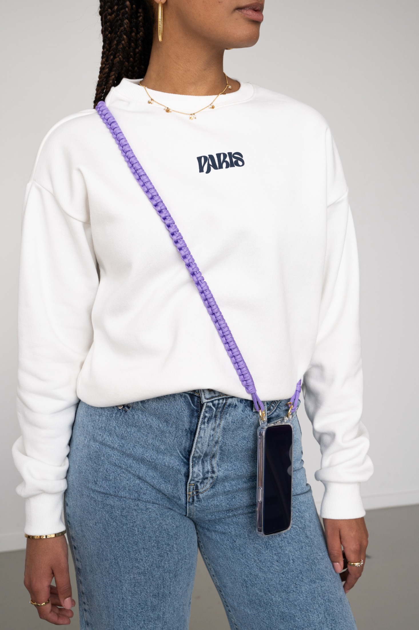 Purple braided phone cord | My Jewellery