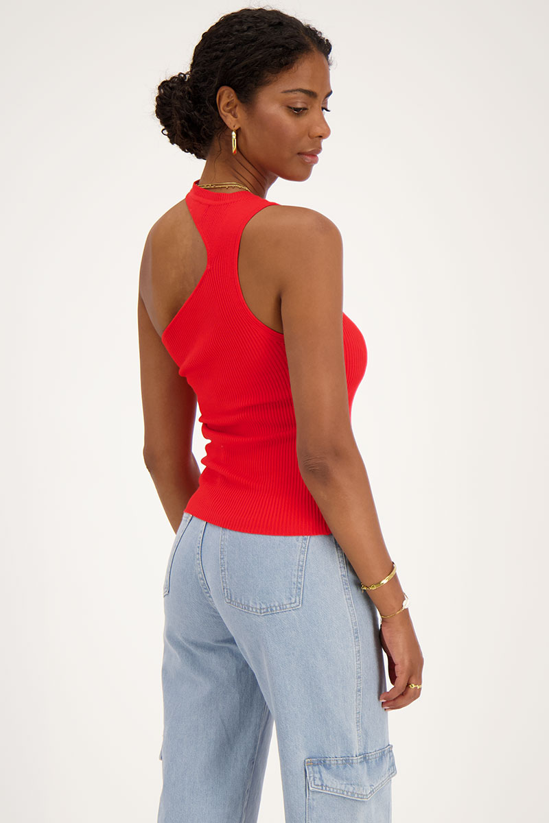 Red cut-out top | My Jewellery