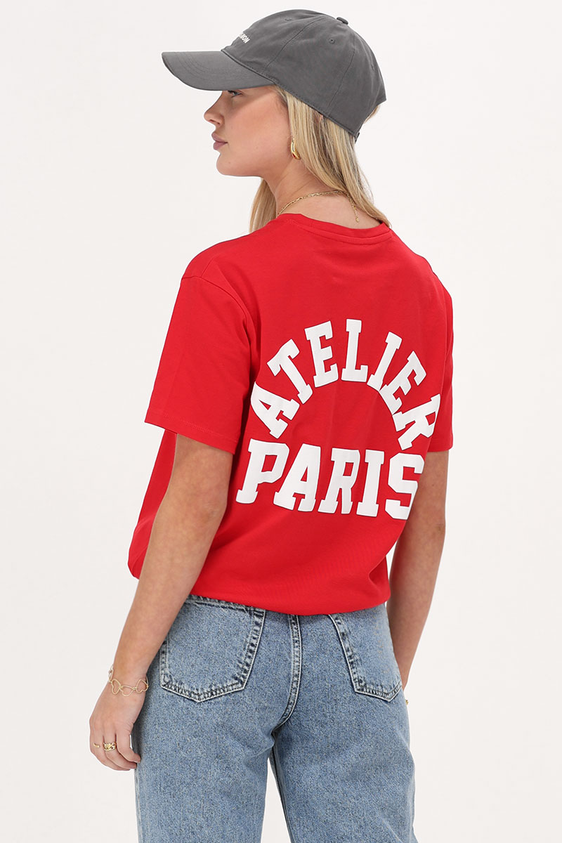 Red T-shirt "Atelier paris" | My Jewellery