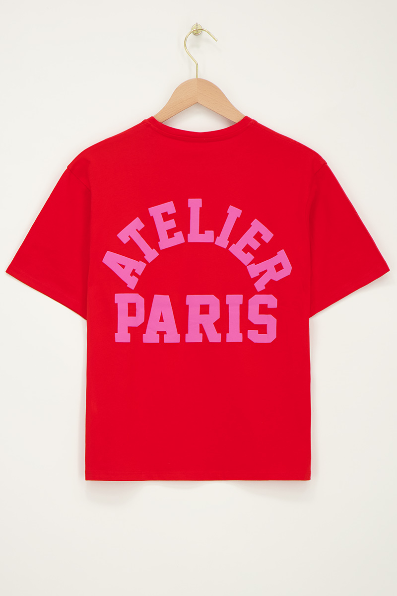 Red T-shirt pink "Atelier paris" | My Jewellery