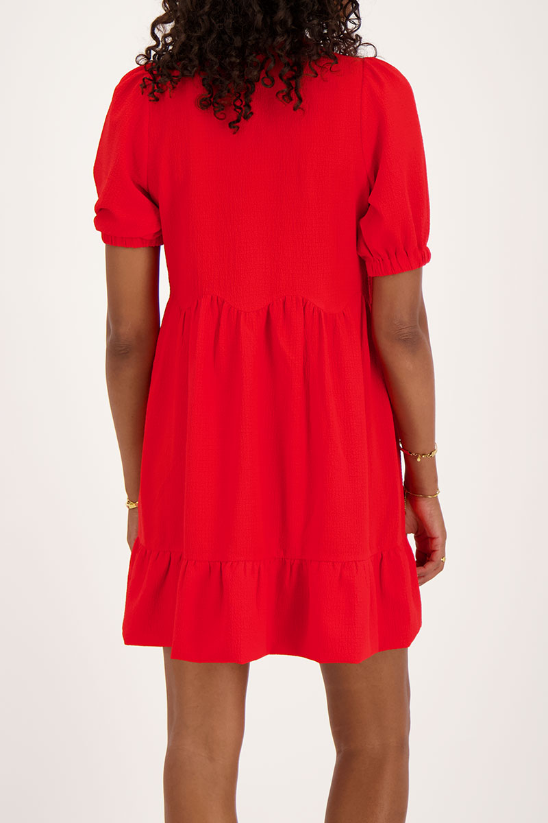 Red wide dress with bows | My Jewellery