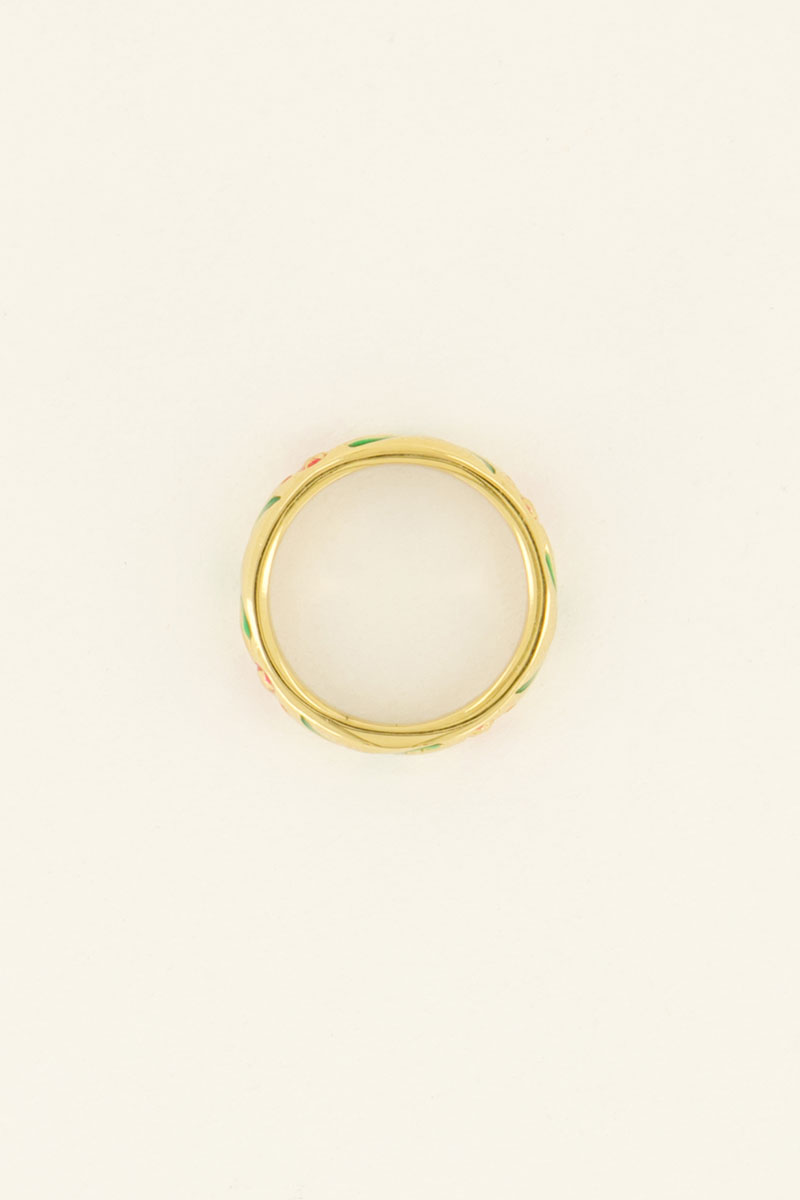 Casa fiore ring met rode bloemen | My Jewellery